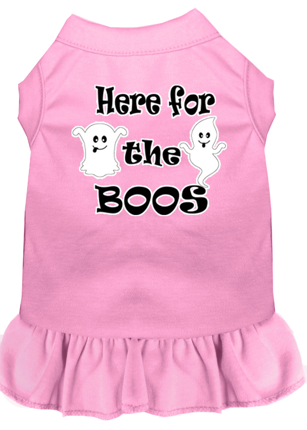 Here for the Boos Screen Print Dog Dress Light Pink Med
